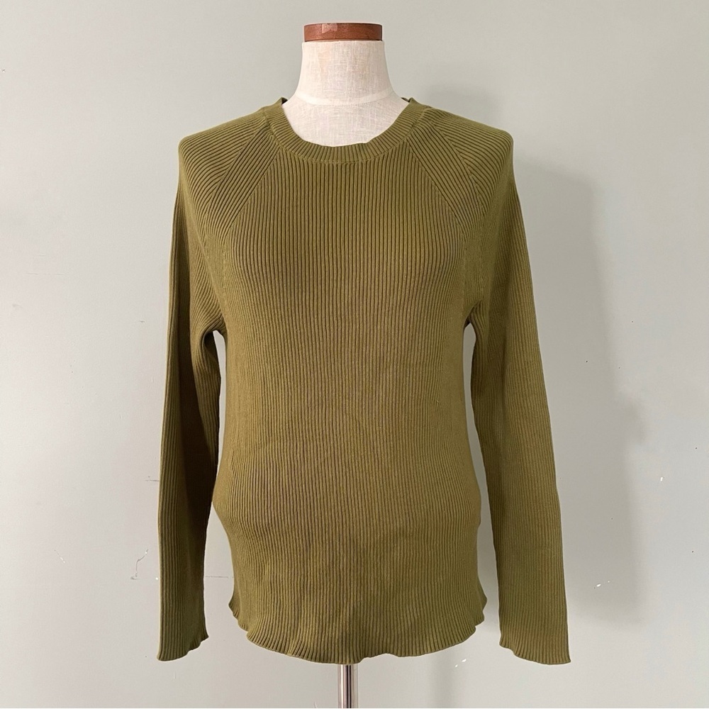 New Boden Green Ribbed cotton Jumper sweater NWOT size X-Large